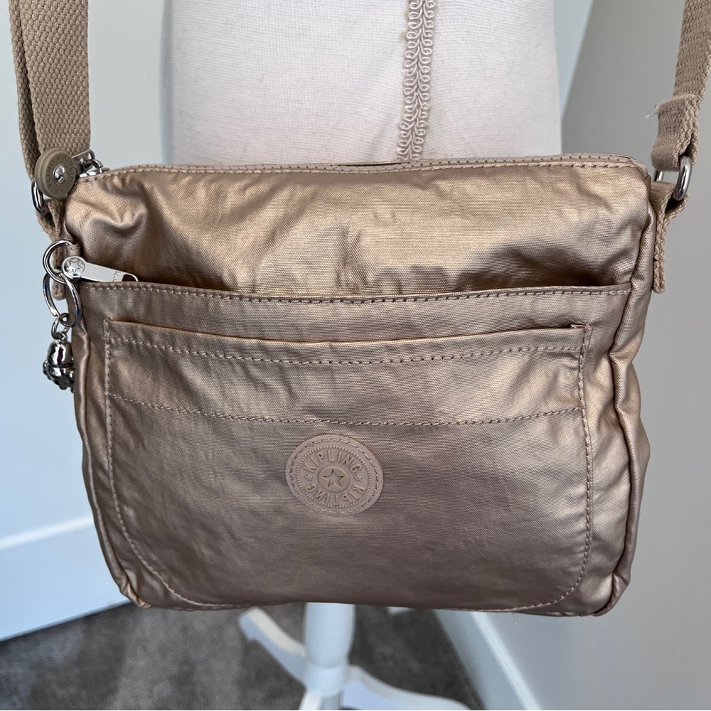 Kipling Rose Gold Nylon Crossbody